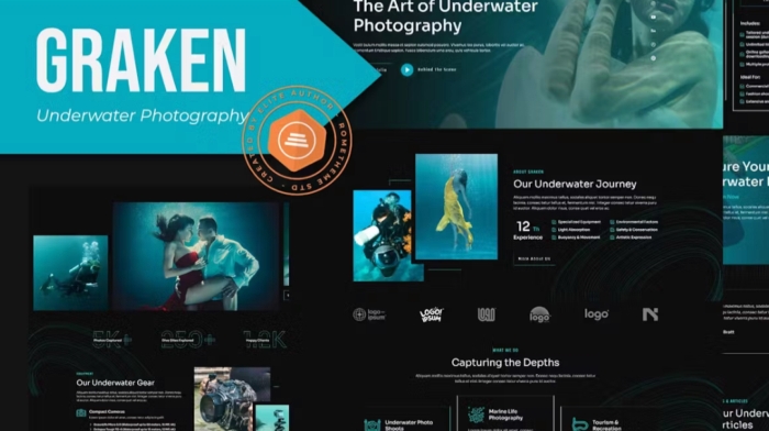 Graken – Underwater Photography Elementor Template Kit 1.0.0