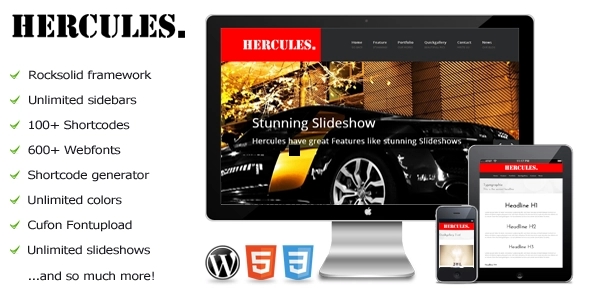Hercules – a responsive WordPress theme 1.1