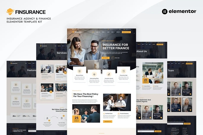 Finsurance – Insurance Agency & Finance Template Kit 1.0.0