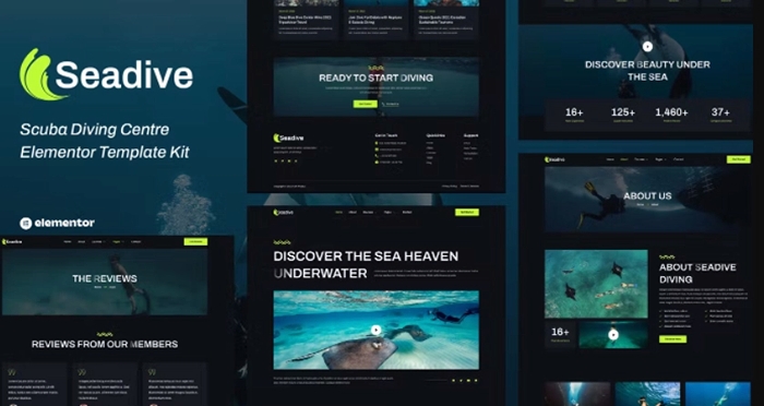 Seadive - Scuba Diving Centre Elementor Template Kit 1.0.0