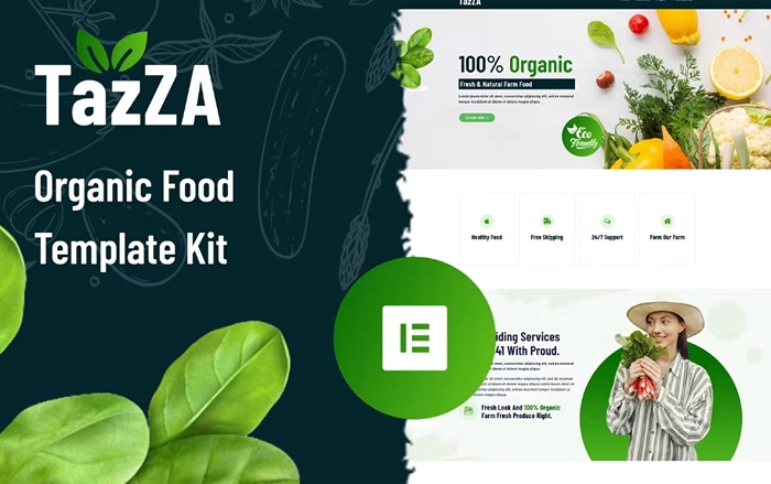 TazZA – Organic Food Elementor Template Kit 1.0.0