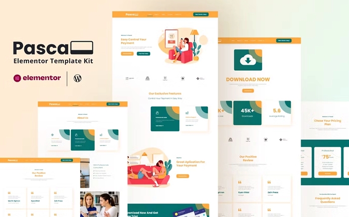 Pascal – Payment App Business Elementor Pro Template Kit 1.0.0