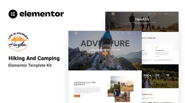 Hayka – Hiking & Camping Elementor Template Kit 1.0.0