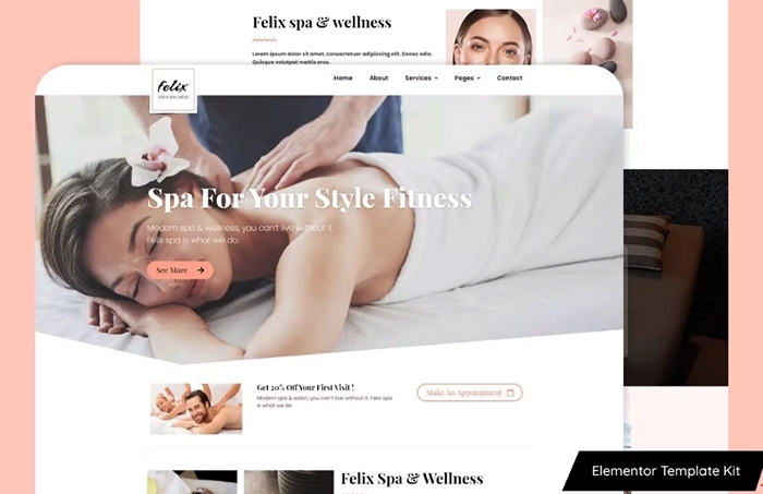 Felix – Spa Elementor Template Kit 1.0.0