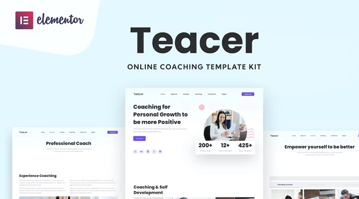Teacer – Online Coaching Elementor Template Kit 1.0.0