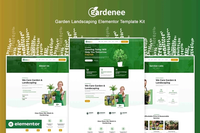 Gardenee - Landscaping & Garden Care Elementor Pro Template Kit 1.0.0