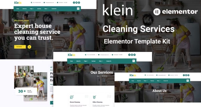 Klein – Cleaning Services Elementor Template Kit 1.0.0
