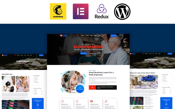 Eloan - Banking Loan and Insurance Elementor WP Theme 1.0.0