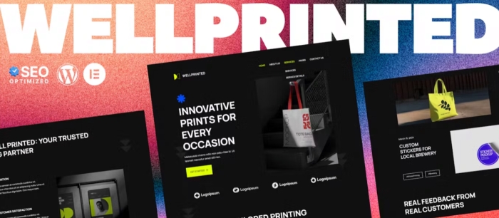 WellPrinted – Print Service Elementor Template Kit 1.0.0