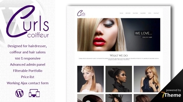 Curls -WordPress Hair Salon Theme 1.09
