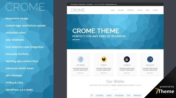 Crome – Multipurpose WordPress Theme 1.1