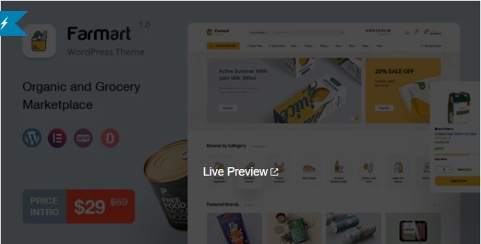 Farmart – Organic & Grocery Marketplace WP Theme 1.1.5