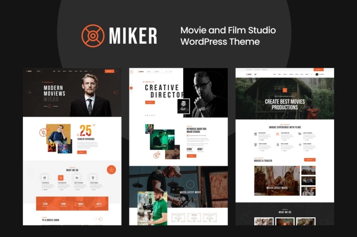 Miker – Movie and Film Studio WordPress Theme 1.0