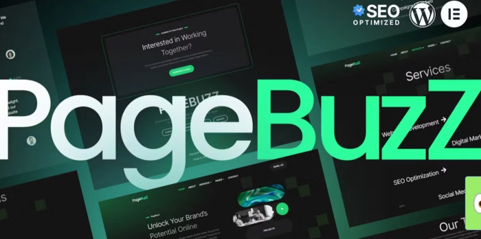 PageBuzz – Digital Agency Elementor Template Kit 1.0.0