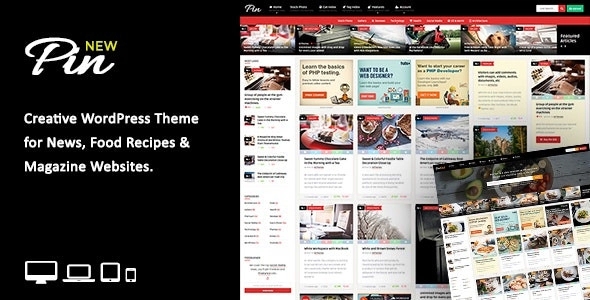 Pin = Pinterest Style / Personal Masonry Blog / Front-end Submission 5.2