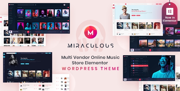 Miraculous - Multi Vendor Online Music Store Elementor