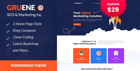 Gruene – Digital Marketing WordPress Theme 2.6
