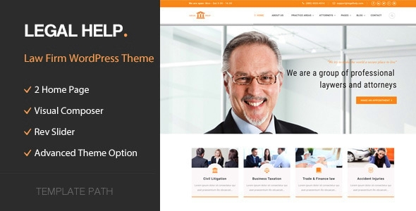 Legal Help – Law Firm WordPress Theme 2.0