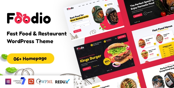Foodio – Fast Food Restaurant WordPress Theme 1.0.0
