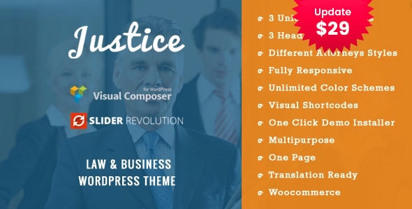 JUSTICE – Law & Business WordPress Theme 1.4